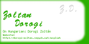 zoltan dorogi business card