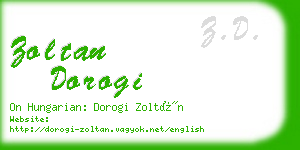 zoltan dorogi business card